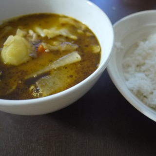 圧力鍋で　スープカレー